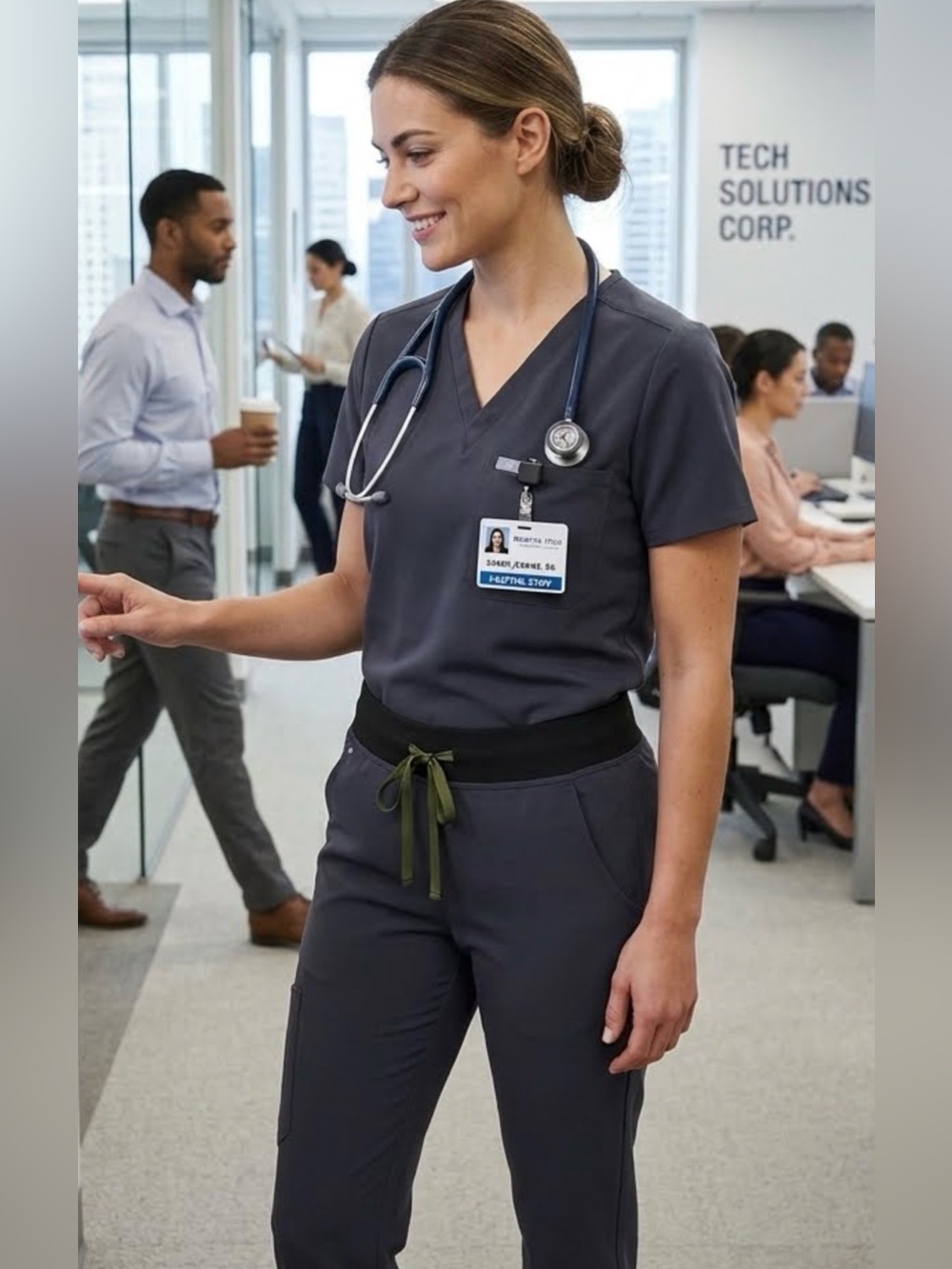 FIGS Technical Collection Navy Blue Scrub Set Women's Size Small